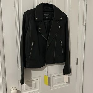 NWT Marc New York Black Leather Jacket, Size M
